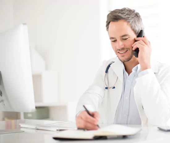 Doctor Practicing Telemedicine